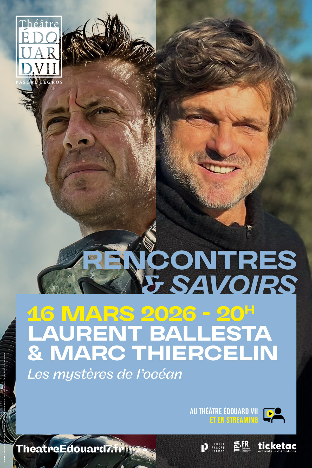 Affiche du spectacle : Laurent Ballesta & Marc Thiercelin