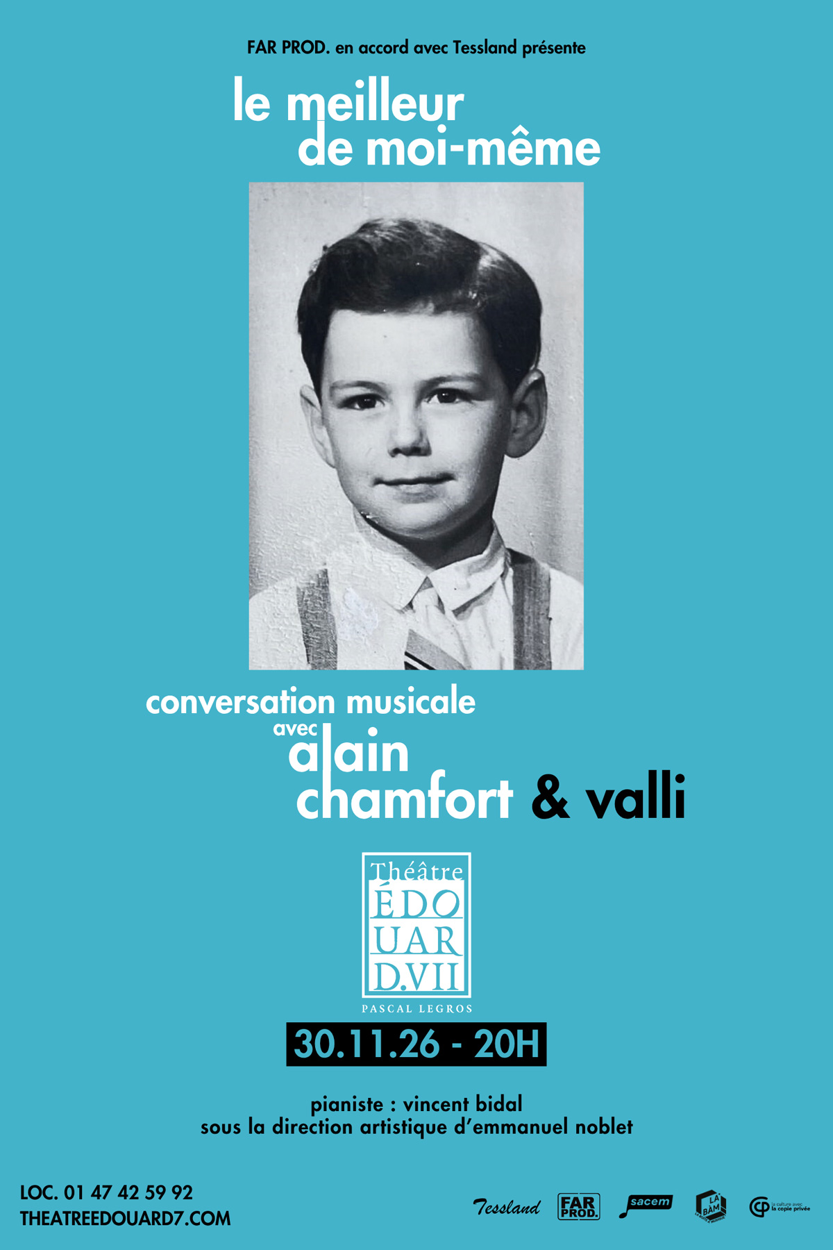 Affiche du spectacle : Alain Chamfort et Valli - Le meilleur de moi-même