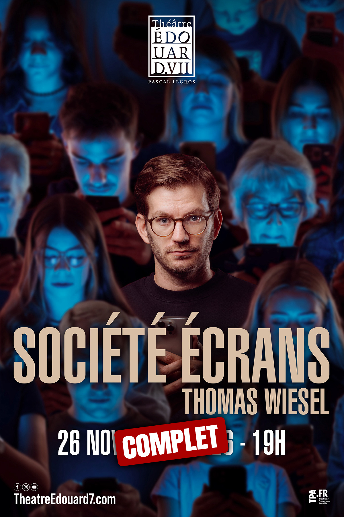 Affiche du spectacle : Thomas Wiesel - Société écrans