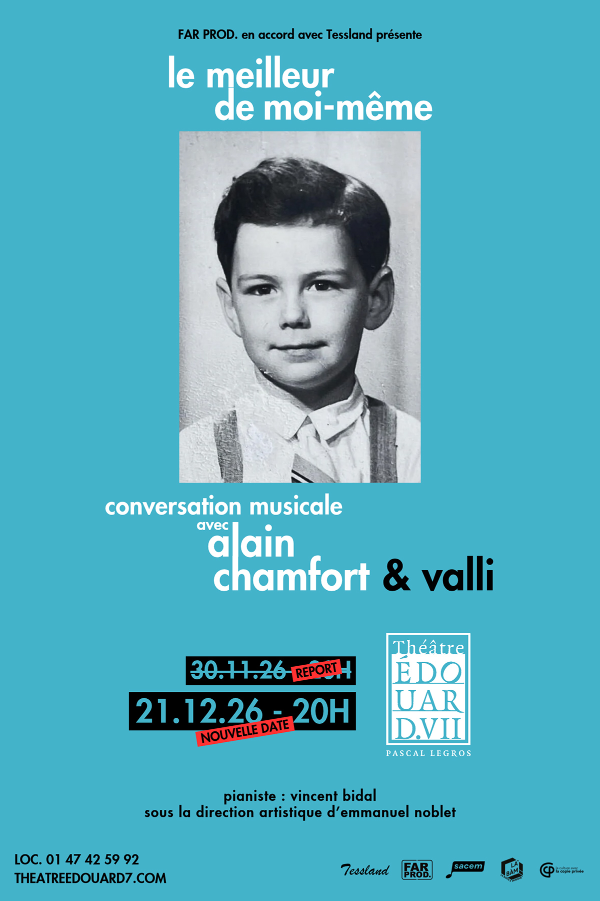 Affiche du spectacle : Alain Chamfort et Valli - Le meilleur de moi-même